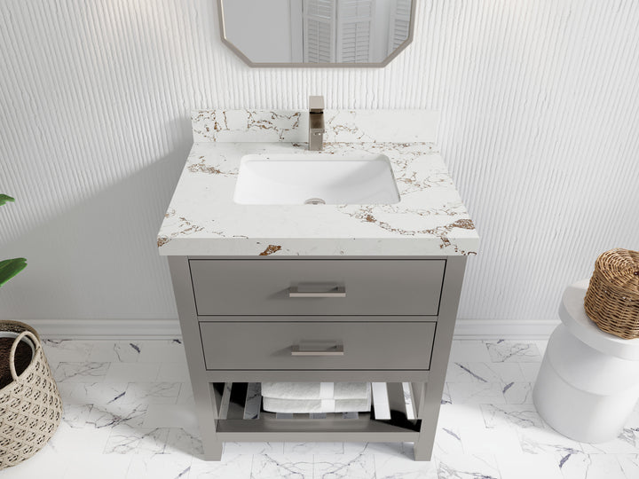 Parker 30 in. W x 22 in. D Single Sink Bathroom Vanity - photo 9