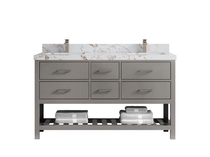 Parker 60 in. W x 22 in. D Double Sink Bathroom Vanity - photo 32