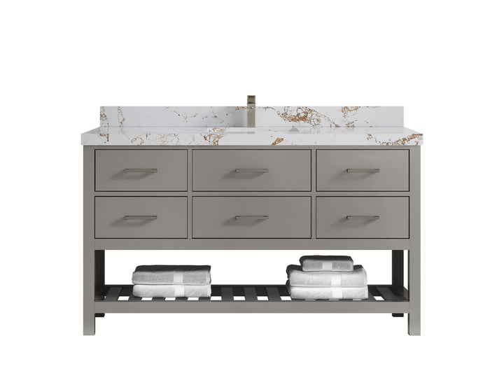 Parker 60 in. W x 22 in. D Single Sink Bathroom Vanity - photo 38