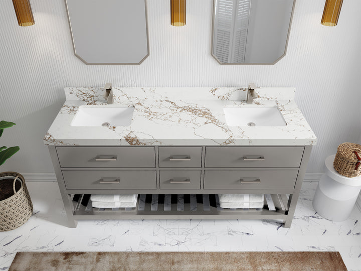 Parker 72 in. W x 22 in. D Double Sink Bathroom Vanity - photo 31