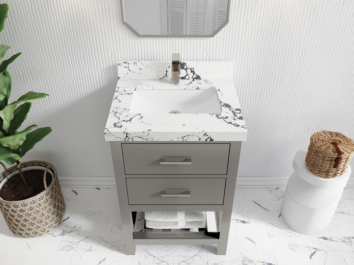 Parker 24 in. W x 22 in. D Single Sink Bathroom Vanity - photo 33