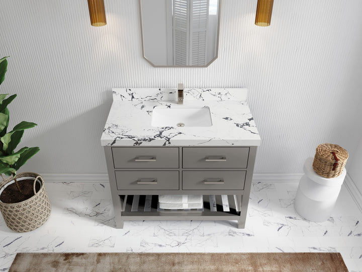 Parker 42 in. W x 22 in. D Single Sink Bathroom Vanity - photo 33