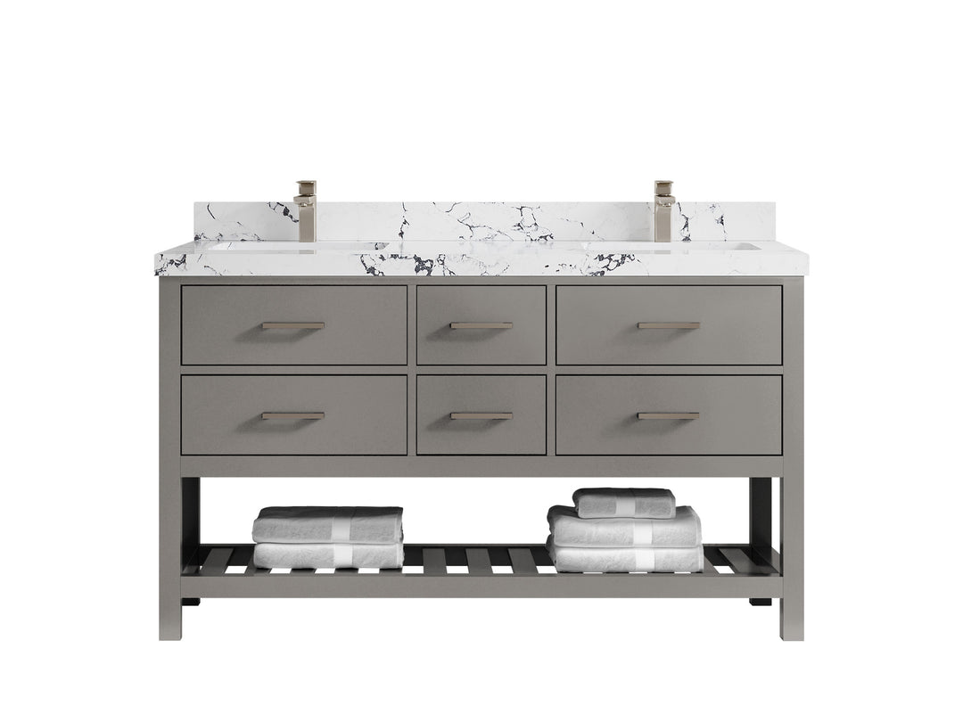 Parker 60 in. W x 22 in. D Double Sink Bathroom Vanity