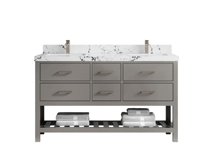 Parker 60 in. W x 22 in. D Double Sink Bathroom Vanity - photo 34