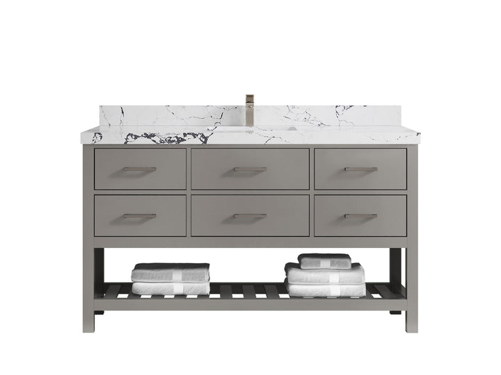 Parker 60 in. W x 22 in. D Single Sink Bathroom Vanity - photo 30