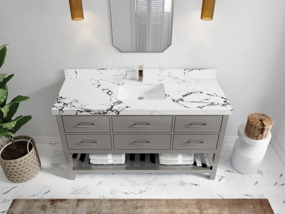 Parker 60 in. W x 22 in. D Single Sink Bathroom Vanity