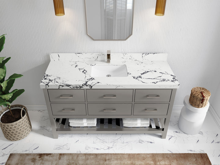 Parker 60 in. W x 22 in. D Single Sink Bathroom Vanity - photo 29