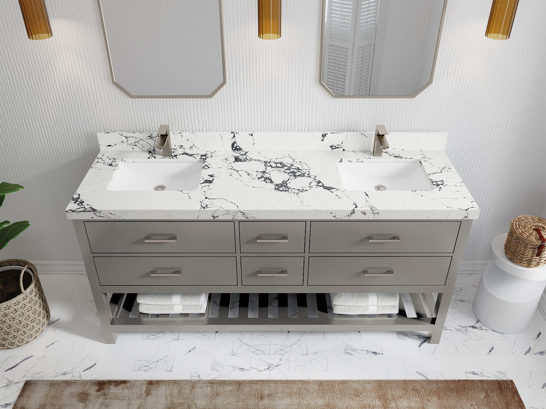 Parker 72 in. W x 22 in. D Double Sink Bathroom Vanity