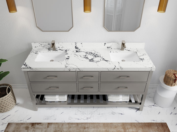 Parker 72 in. W x 22 in. D Double Sink Bathroom Vanity - photo 33