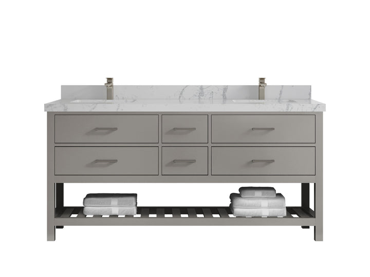 Parker 72 in. W x 22 in. D Double Sink Bathroom Vanity - photo 36