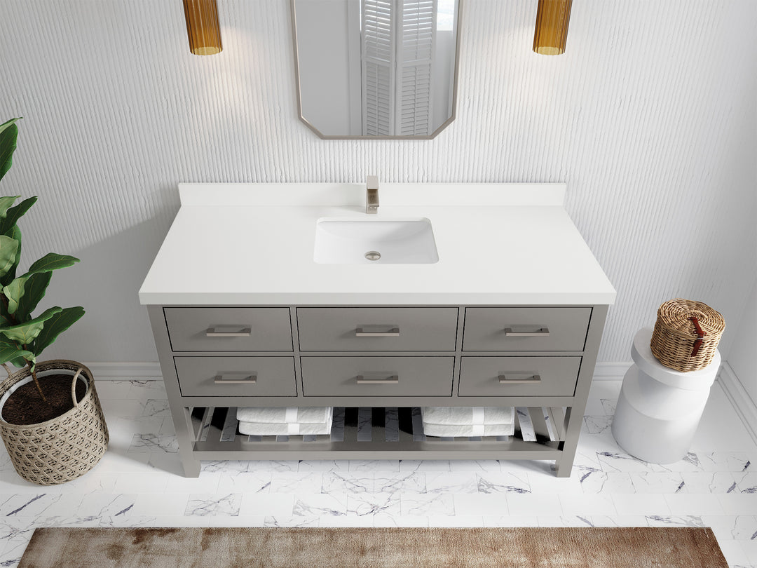 Parker 60 in. W x 22 in. D Single Sink Bathroom Vanity