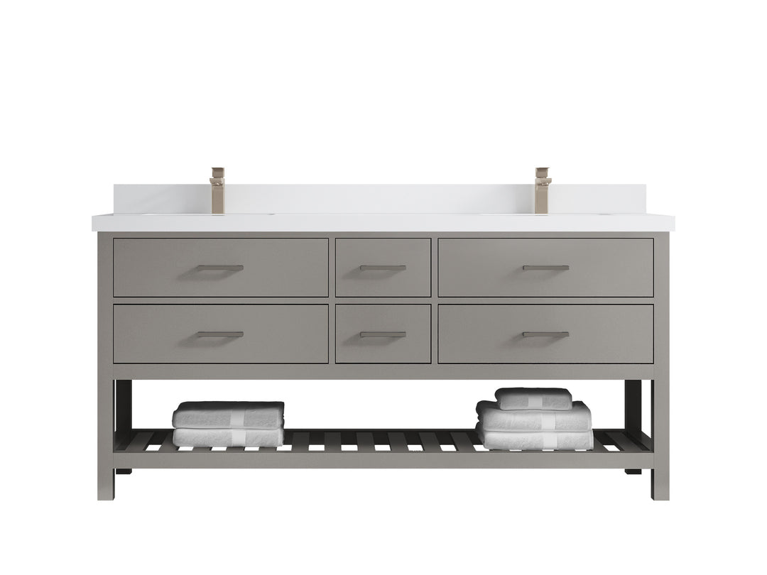 Parker 72 in. W x 22 in. D Double Sink Bathroom Vanity