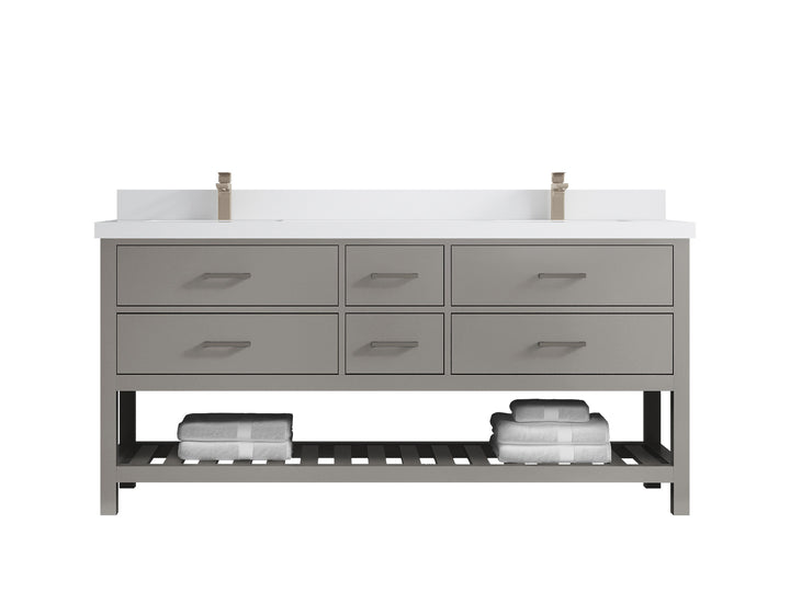 Parker 72 in. W x 22 in. D Double Sink Bathroom Vanity - photo 38