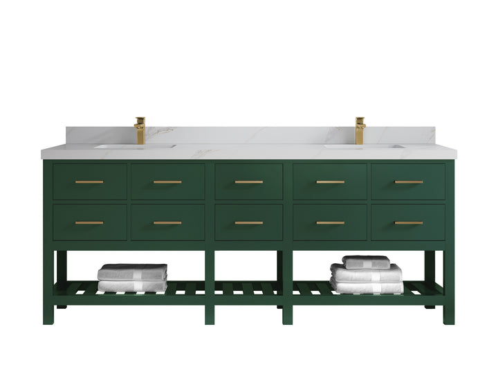 Parker 84 in. W x 22 in. D Double Sink Bathroom Vanity - photo 9