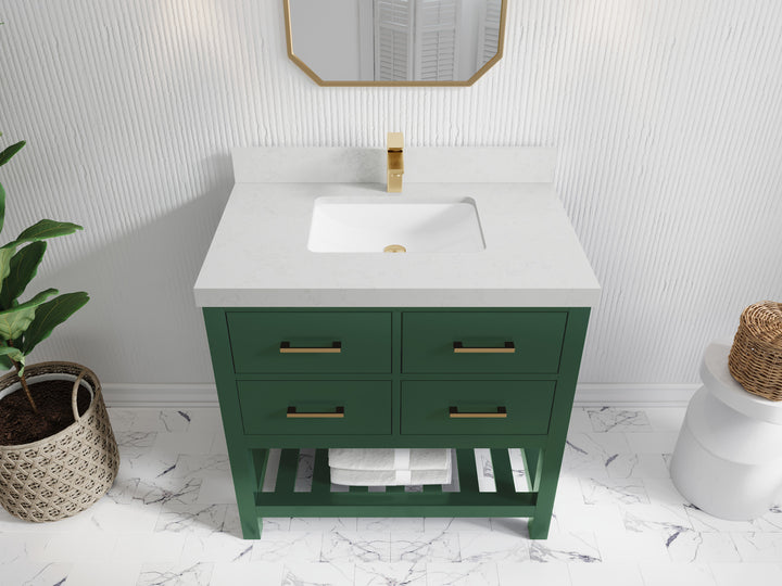Parker 36 in. W x 22 in. D Single Sink Bathroom Vanity - photo 9