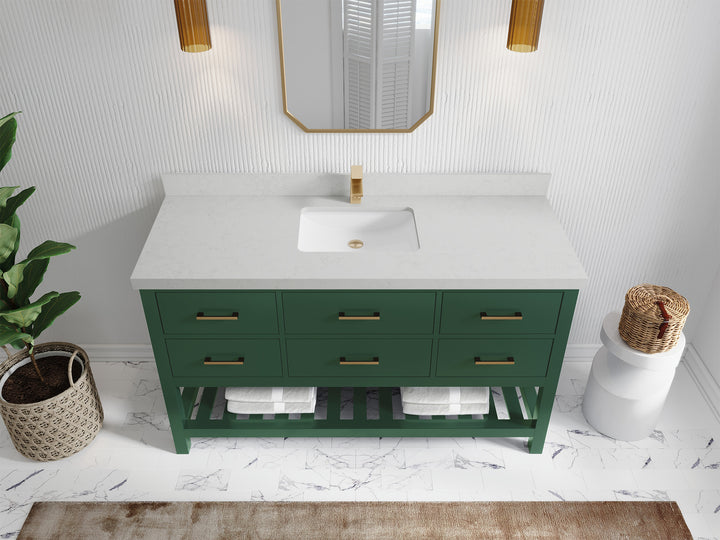 Parker 60 in. W x 22 in. D Single Sink Bathroom Vanity - photo 9