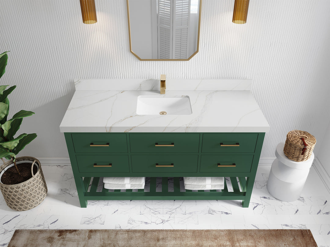Parker 60 in. W x 22 in. D Single Sink Bathroom Vanity