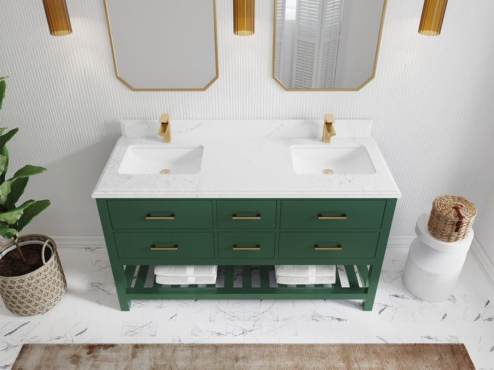 Parker 60 in. W x 22 in. D Double Sink Bathroom Vanity - photo 45