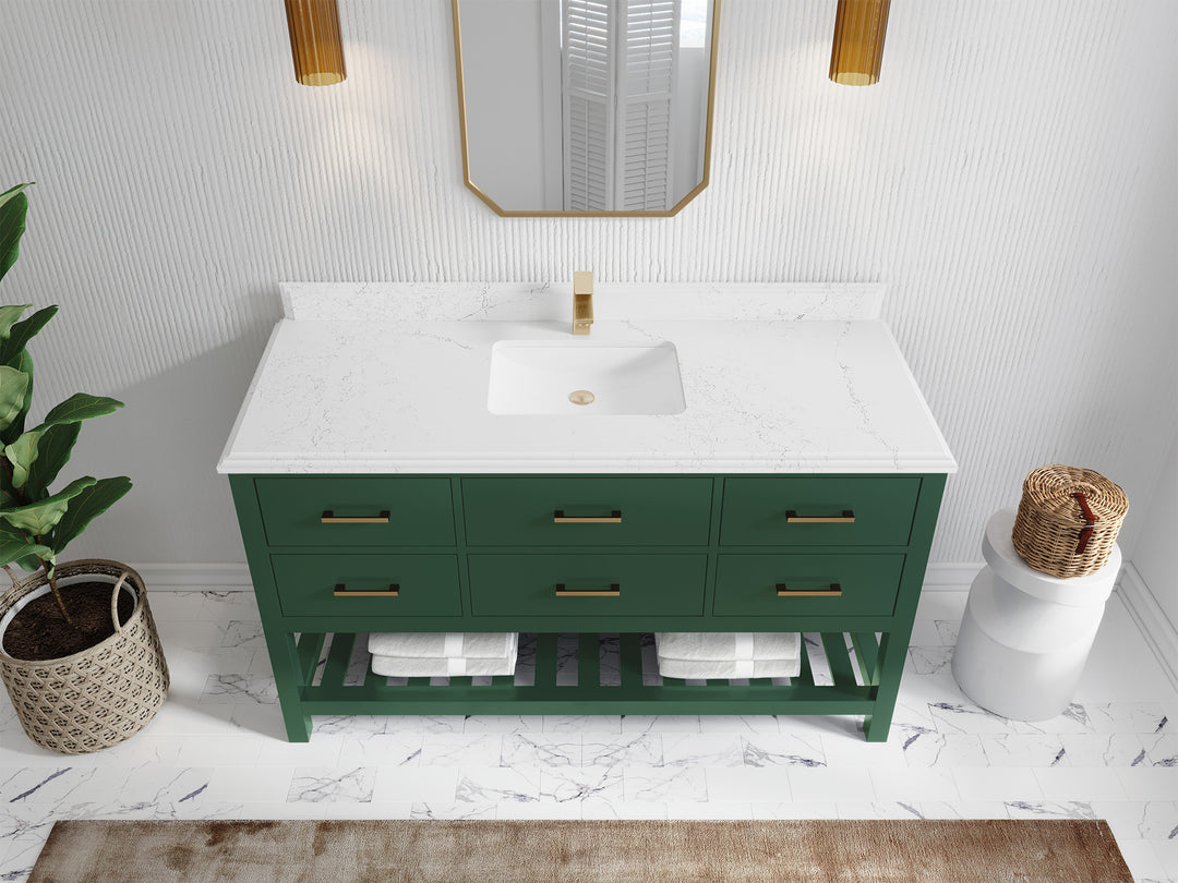 Parker 60 in. W x 22 in. D Single Sink Bathroom Vanity