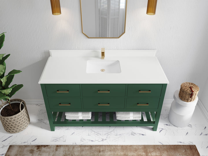 Parker 60 in. W x 22 in. D Single Sink Bathroom Vanity - photo 47
