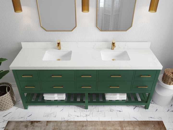 Parker 84 in. W x 22 in. D Double Sink Bathroom Vanity - photo 22