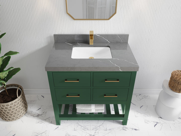 Parker 36 in. W x 22 in. D Single Sink Bathroom Vanity - photo 25