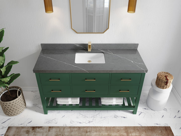 Parker 60 in. W x 22 in. D Single Sink Bathroom Vanity - photo 25