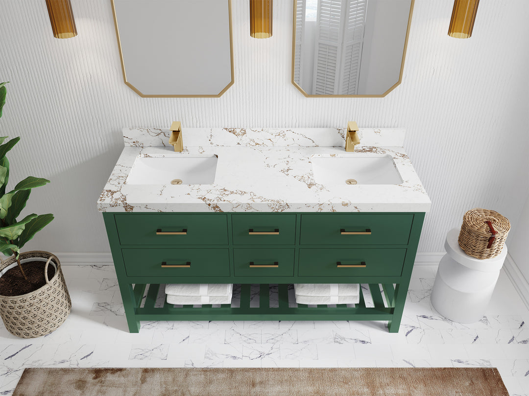 Parker 60 in. W x 22 in. D Double Sink Bathroom Vanity