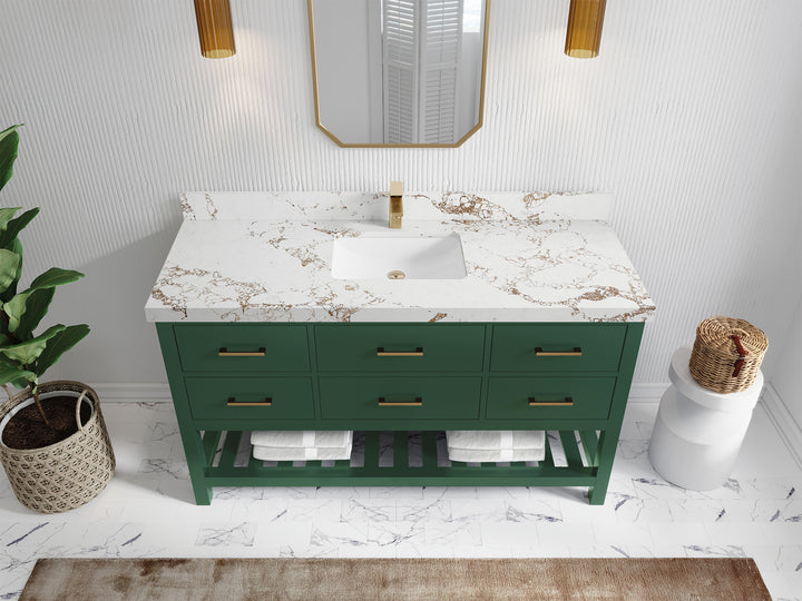 Parker 60 in. W x 22 in. D Single Sink Bathroom Vanity - photo 29
