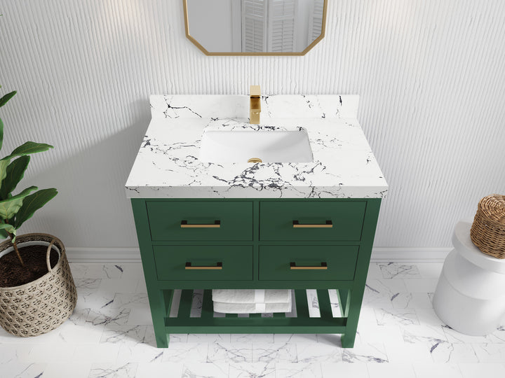 Parker 36 in. W x 22 in. D Single Sink Bathroom Vanity - photo 31