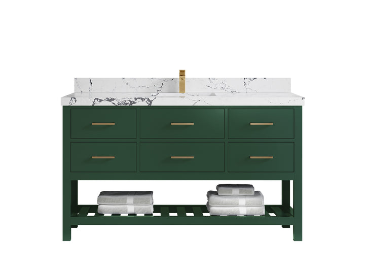 Parker 60 in. W x 22 in. D Single Sink Bathroom Vanity - photo 32