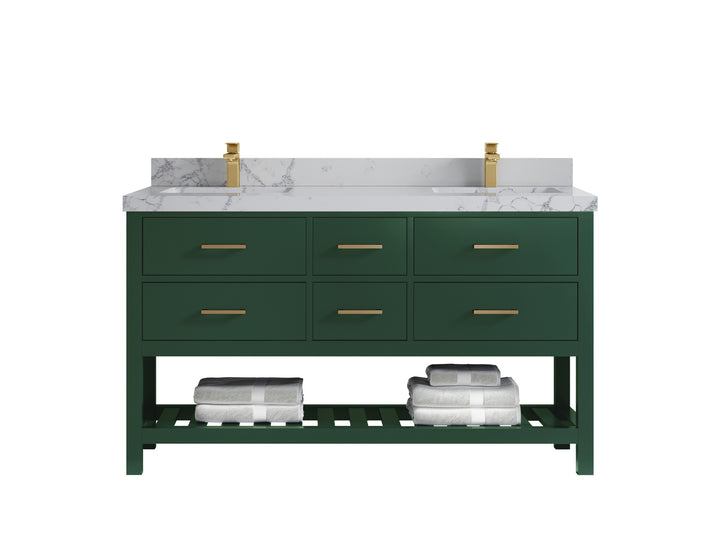 Parker 60 in. W x 22 in. D Double Sink Bathroom Vanity - photo 34