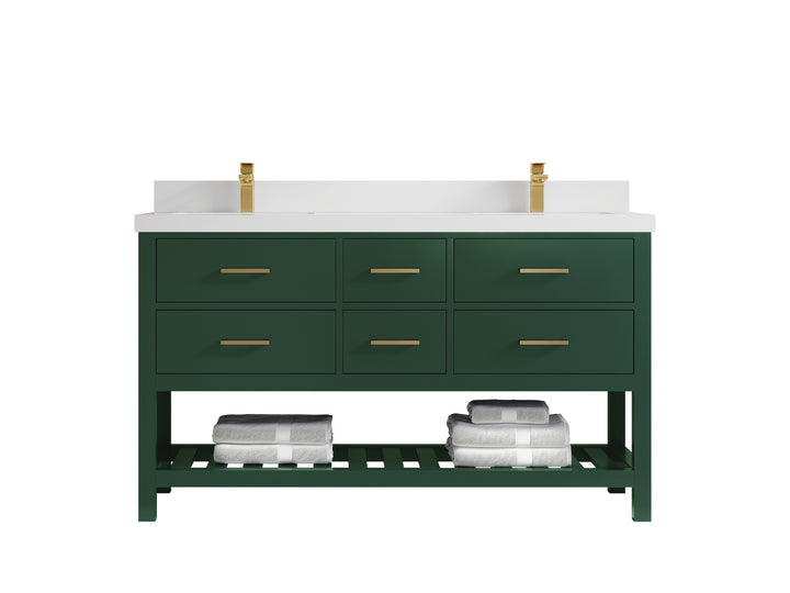 Parker 60 in. W x 22 in. D Double Sink Bathroom Vanity - photo 36