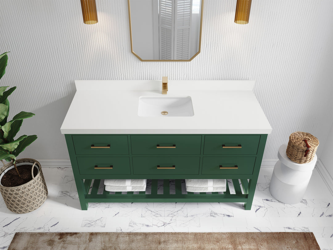 Parker 60 in. W x 22 in. D Single Sink Bathroom Vanity