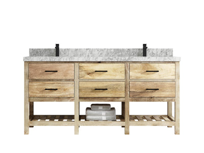 Parker Mango Wood 72 in. W x 22 in. D Double Sink Bathroom Vanity