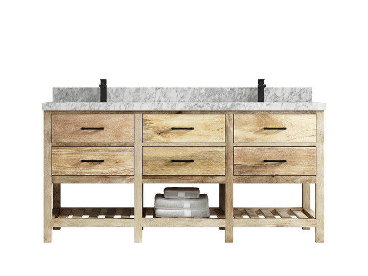 Parker Mango Wood 72 in. W x 22 in. D Double Sink Bathroom Vanity - photo 13