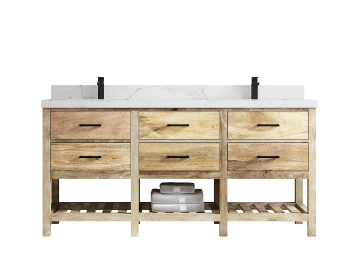 Parker Mango Wood 72 in. W x 22 in. D Double Sink Bathroom Vanity - photo 10