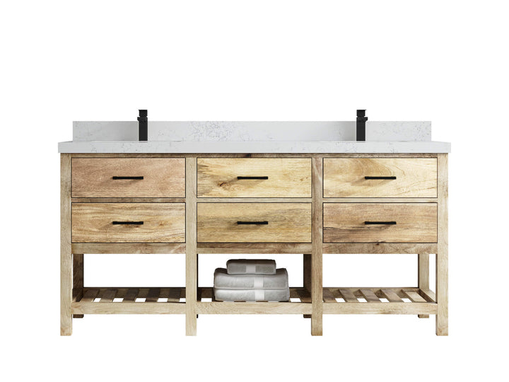 Parker Mango Wood 72 in. W x 22 in. D Double Sink Bathroom Vanity - photo 15