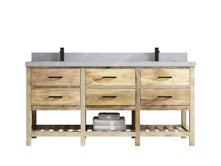 Parker Mango Wood 72 in. W x 22 in. D Double Sink Bathroom Vanity - photo 16
