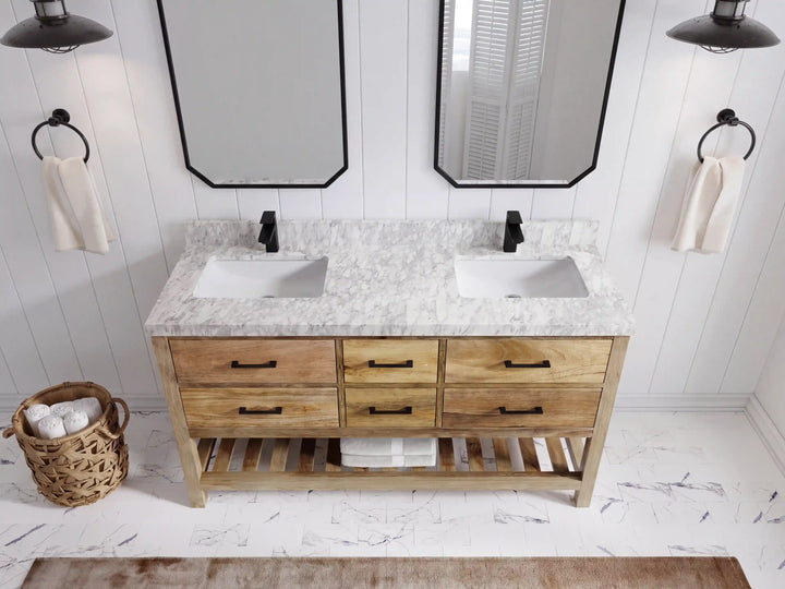 Parker Mango Wood 60 in. W x 22 in. D Double Sink Bathroom Vanity - photo 15