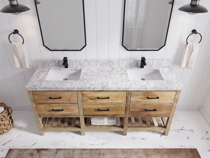 Parker Mango Wood 72 in. W x 22 in. D Double Sink Bathroom Vanity - photo 14