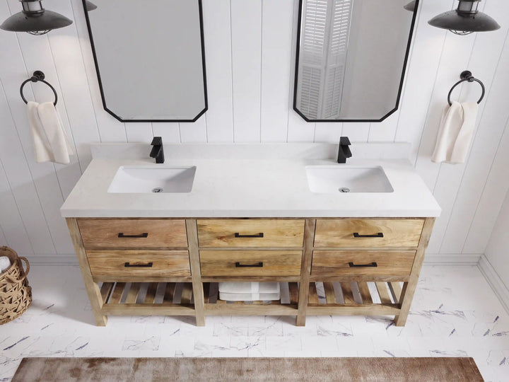 Parker Mango Wood 72 in. W x 22 in. D Double Sink Bathroom Vanity - photo 15