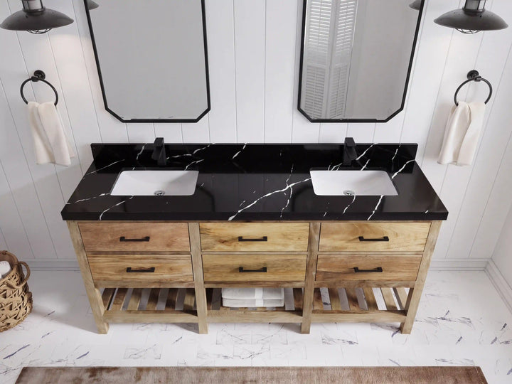 Parker Mango Wood 72 in. W x 22 in. D Double Sink Bathroom Vanity - photo 8