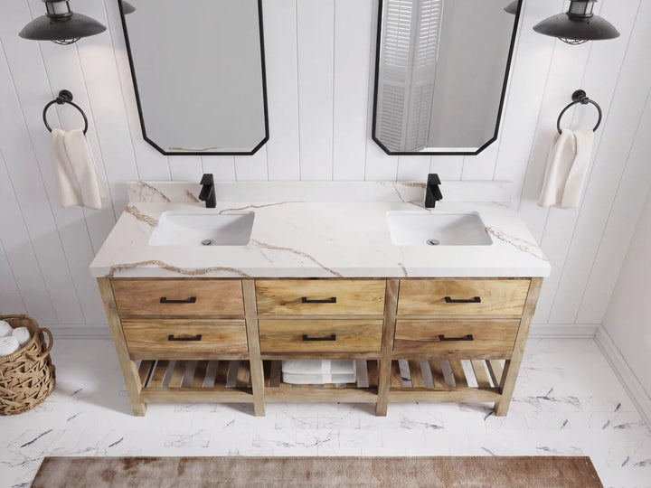 Parker Mango Wood 72 in. W x 22 in. D Double Sink Bathroom Vanity - photo 9