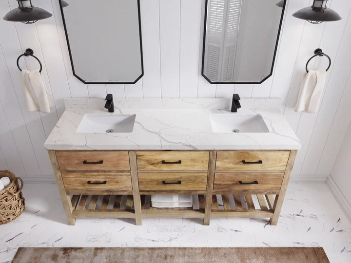 Parker Mango Wood 72 in. W x 22 in. D Double Sink Bathroom Vanity - photo 10