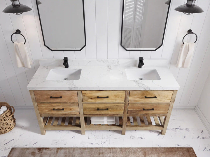 Parker Mango Wood 72 in. W x 22 in. D Double Sink Bathroom Vanity - photo 11