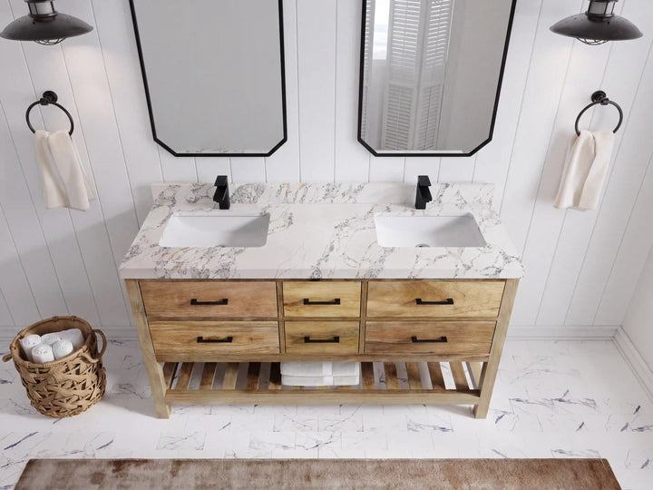 Parker Mango Wood 60 in. W x 22 in. D Double Sink Bathroom Vanity - photo 13