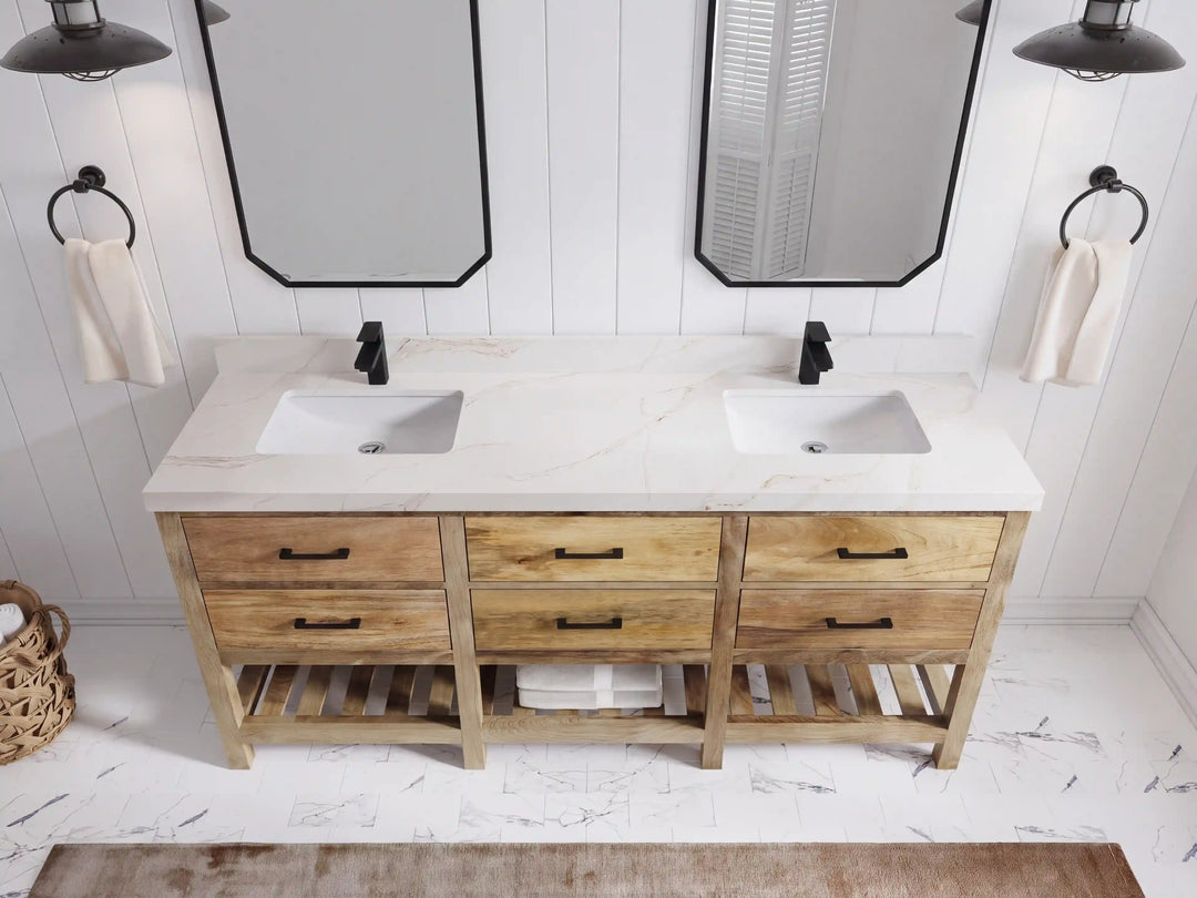 Parker Mango Wood 72 in. W x 22 in. D Double Sink Bathroom Vanity | 
              
                Natural Mango
                
                  
             - PRK_MG_NTR_WHQZ_72D - photo №13