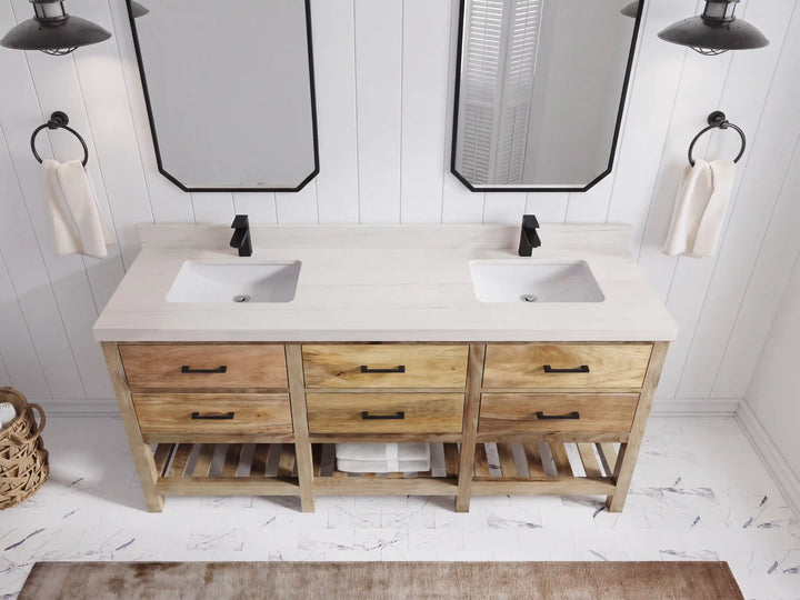 Parker Mango Wood 72 in. W x 22 in. D Double Sink Bathroom Vanity - photo 28