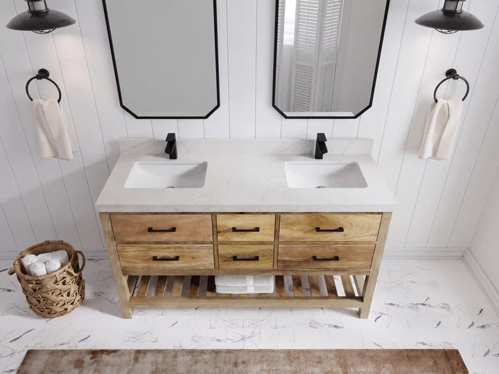 Parker Mango Wood 60 in. W x 22 in. D Double Sink Bathroom Vanity - photo 25